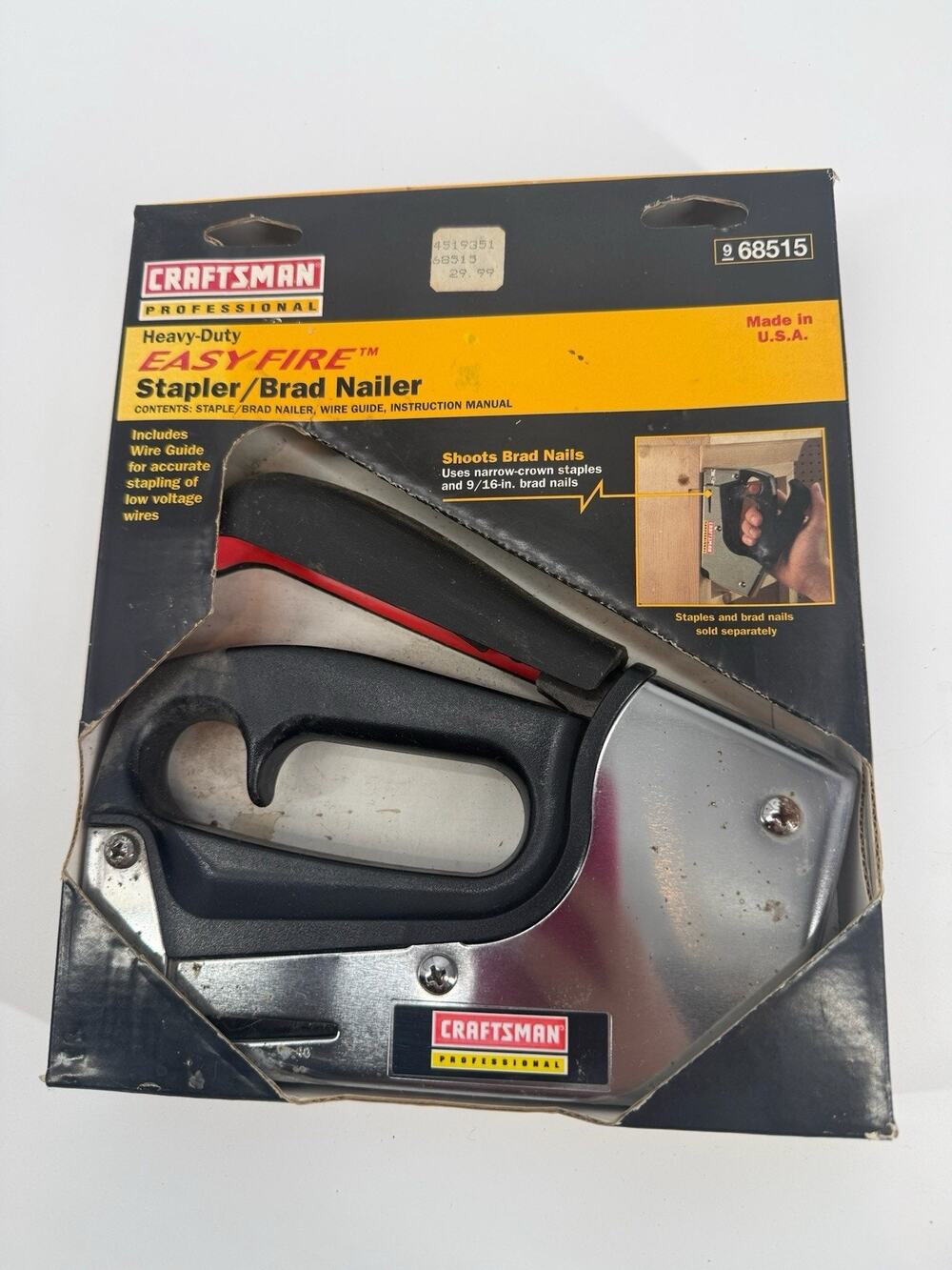 Sears Craftsman Professional Easy fire Stapler Brad Nailer 68515 USA